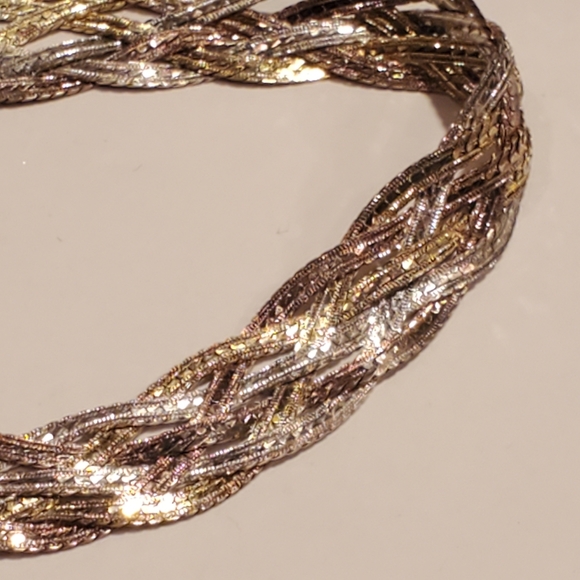 925 Sterling Silver Milor Italy Tri Color Braid - Picture 3 of 10